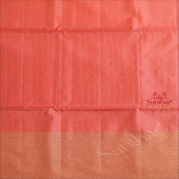 DUSTY PINK COLOUR BODY WITH GOLDEN ZARI STRIPS WITH CONTRAST BLOUSE