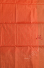 ORANGE COLOUR BODY WITH GOLDEN ZARI BUTTA WITH CONTRAST BLOUSE & BORDER