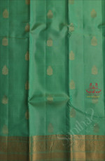 PASTEL GREEN COLOUR BODY WITH GOLDEN ZARI BUTTA WITH SELF BLOUSE