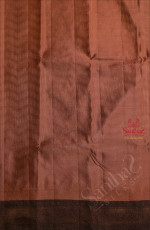 DARK SALAMON PEACH COLOUR BODY WITH GOLDEN ZARI BUTTA WITH CONTRAST BLOUSE & BORDER