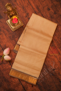 9-yards-madisar-sandal-colour-checked-body-with-self-border-without-blouse