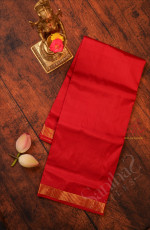 9 YARDS MADISAR LIGHT MAROON COLOUR BODY WITH SELF BORDER & WITHOUT BLOUSE