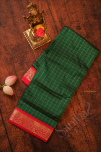 9-yards-madisar-green-colour-strips-body-with-contrast-border-without-blouse