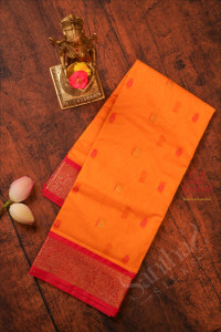 9-yards-madisar-mango-yellow-colour-body-with-golden-zari-thread-butta-and-without-blouse