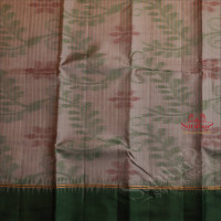GREYISH BLUE COLOUR BODY WITH POCHAMPALLY PATTERN WITH CONTRAST BLOUSE & BORDER