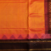 DUAL SHADE YELLOW COLOUR BODY WITH CONTRAST BLOUSE & BORDER