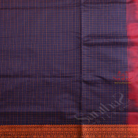 BLUE COLOUR CHECKED BODY WITH THREAD BUTTA WITH CONTRAST BLOUSE & BORDER