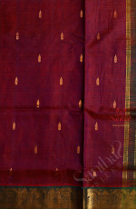 LIGHT MAROON COLOUR BODY WITH GOLDEN ZARI BUTTA WITH CONTRAST BLOUSE & BORDER
