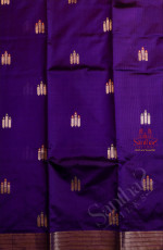 BANARAS SAREE VIOLET COLOUR BODY WITH SILVER ZARI FLORAL BUTTA WITH CONTRAST BLOUSE