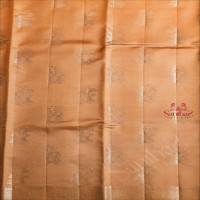 DARK BEIGE COLOUR CHINIYA SAREE WITH SILVER ZARI FLORAL BUTTA WITH SELF BLOUSE