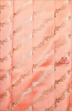  CHINIYA SAREE IN PEACH COLOUR WITH GOLDEN ZARI BUTTA WITH SELF BLOUSE