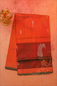 golden-mustard-yellow-colour-body-with-golden-silver-zari-butta-with-self-blouse