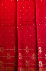  CHINIYA SAREE IN RANI PINK COLOUR WITH ZARI FLORAL BUTTA WITH CONTRAST BLOUSE