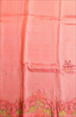 MANGALAGIRI COTTON BODY IN PINK COLOUR WITH APPLICK WORK AND SELF COLOUR PALLU & BLOUSE