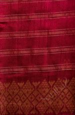 MEGENTA COLOUR RAW SILK SAREE BODY WITH STRIPS AND SELF COLOUR PALLU & BLOUSE