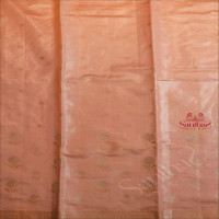 COPPER ROSE GOLD COLOUR TISSUE MIX SAREE BODY WITH ROSEGOLD & SILVER ZARI BUTTAS AND SELF COLOUR PALLU & BLOUSE