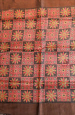 BLACK COLOUR TUSSAR SAREE BODY WITH MULTI COLOUR DIGITAL PRINT DESIGNS AND CONTRAST DIGITAL PRINT PALLU & BLOUSE
