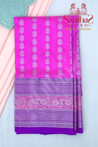 baby-pink-body-in-zari-butta-with-contrast-blouse-border