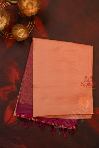 spanish-pink-colour-body-with-golden-zari-fancy-butta-and-contrast-colour-pallu-blouse