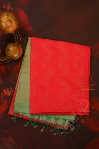 dark-pink-colour-body-with-golden-zari-fancy-butta-and-contrast-colour-pallu-blouse