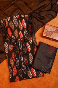 black-colour-fancy-unstitched-salwar-suit