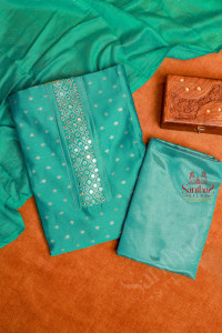 teal-blue-semi-tussar-unstitched-salwar-suit