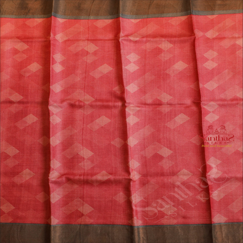  TUSSAR SAREE IN PINK COLOUR