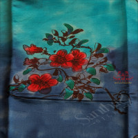  TUSSAR SAREE IN PEACOCK BLUE COLOUR