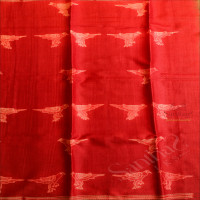  TUSSAR SAREE IN DARK RED COLOUR