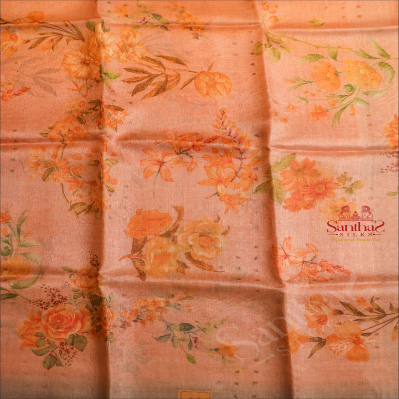  TUSSAR SAREE IN LIGHT PINK COLOUR