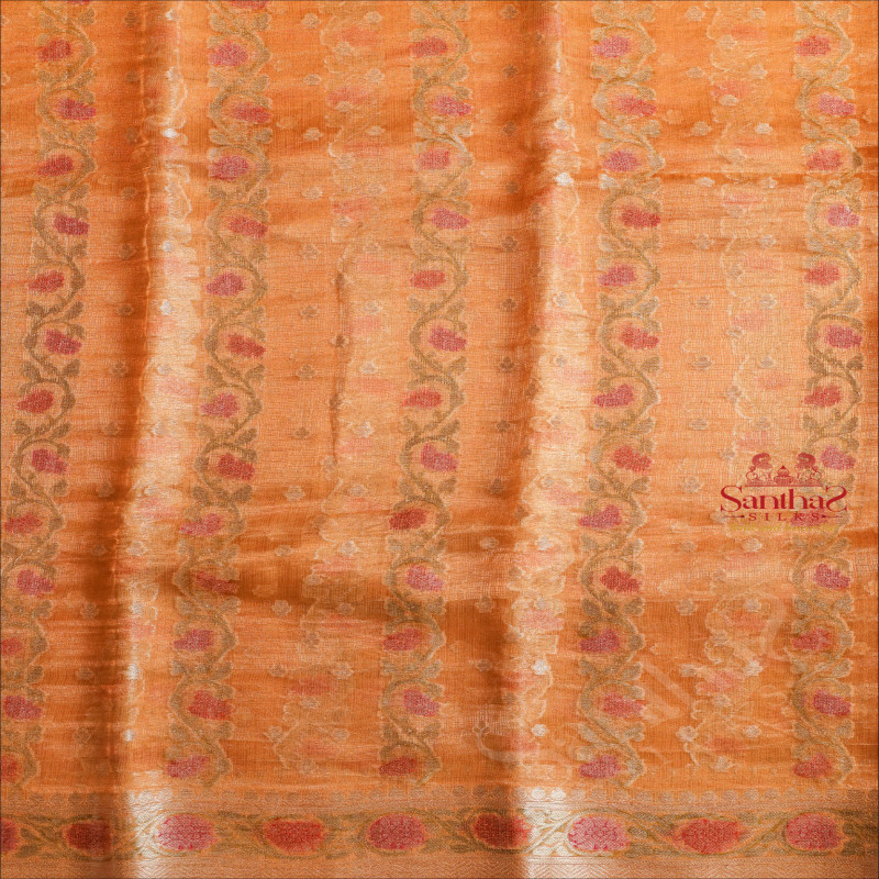  ORGANZA TISSUE IN GOLDISH ORANGE COLOUR