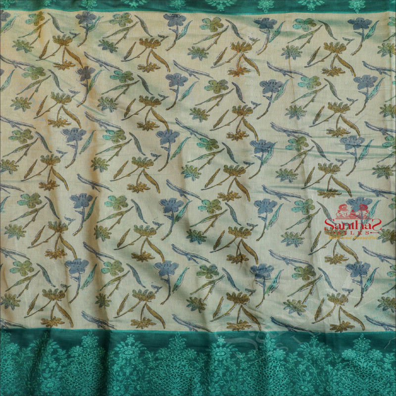  CHANDERI SAREE IN BLUE COLOUR