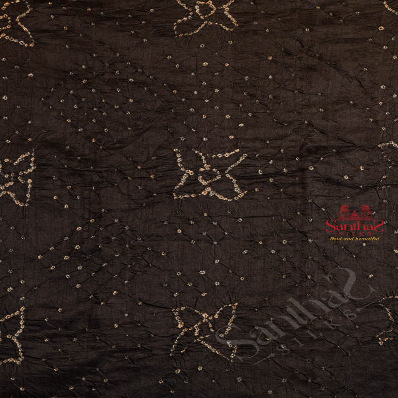 BANDHANI SAREE IN BLACK COLOUR