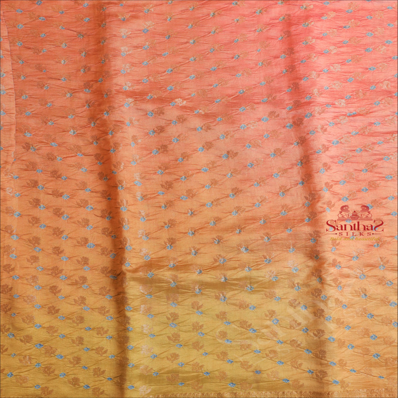  DUPION SAREE IN ROSE GOLD COLOUR