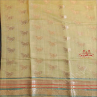  BANARAS COTTON SAREE IN PASTEL GREEN COLOUR