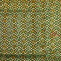  GEORGETTE MATERIAL IN BANDHINI PATTERN SAREE IN GREEN COLOUR