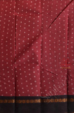  SUNGUDI SAREE WITH HAND KNOTTED BUTTA IN ROUGE PINK COLOUR WITH CONTRAST BLOUSE & BORDER