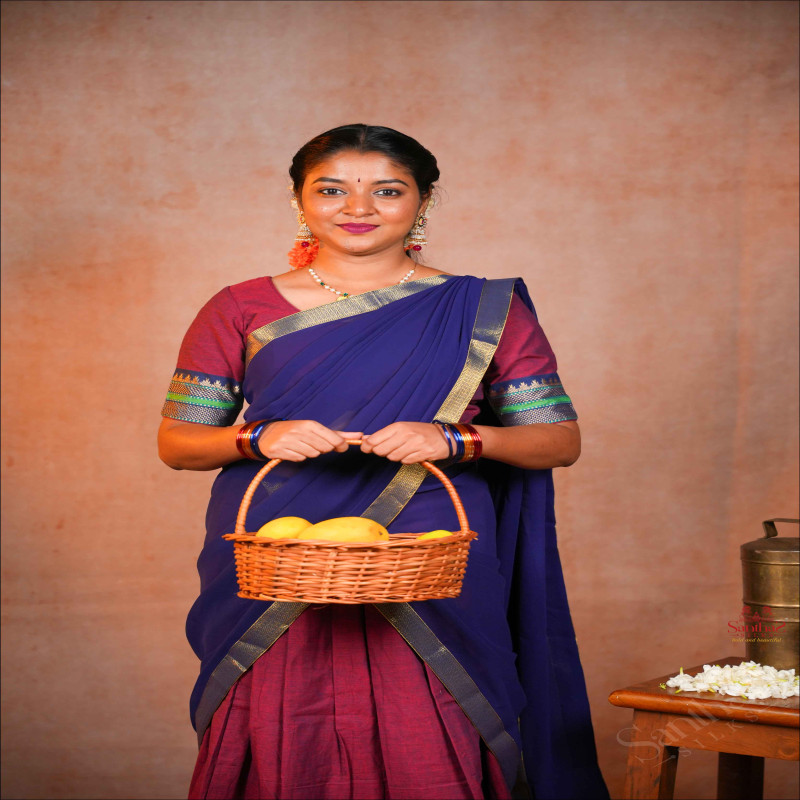CLASSIC CONTRAST BORDER COTTON SAREE
