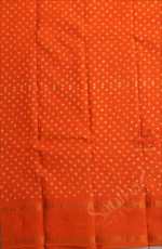  SUNGUDI SAREE WITH HAND KNOTTED BUTTA IN ORANGE COLOUR