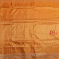  KHATAN SAREE WITH GOLDEN ZARI BORDER IN YELLOW COLOUR AND SELF BLOUSE