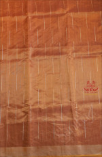  KHATAN SILK SAREE WITH ZARI BORDER AND MOTIF IN GOLDEN COLOUR WITH SELF BLOUSE
