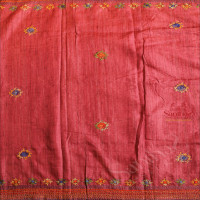 SEMI TUSSAR SAREE WITH LAMBANI WORK IN FANDANGO PINK 