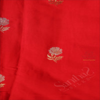  SATIN BANARAS SAREE IN RANI PINK COLOUR