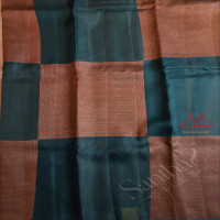 KORA BANARAS SILK SAREE IN DUCK BLUE COLOUR
