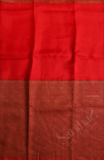 KORA BANARAS SILK SAREE IN RED COLOUR