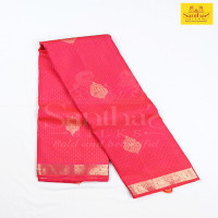 Pinkish Orange with Self Zari Border
