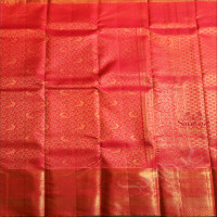 RANI PINK COLOUR BODY WITH GOLDEN ZARI HEAVY DESIGNS AND SELF PALLU & CONTRAST BLOUSE