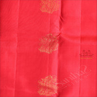 RANI PINK COLOUR BODY WITH GOLDEN ZARI FLOWER MOTIFS AND CONTRAST PALLU & BLOUSE