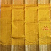 PEAR GREEN COLOUR BODY WITH GOLDEN ZARI BUTTAS AND CONTRAST PALLU & BLOUSE