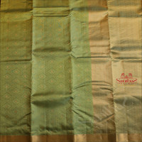 LIGHT GREEN COLOUR BODY WITH BANARAS EMBOSED DESIGN AND SELF COLOUR PALLU & BLOUSE